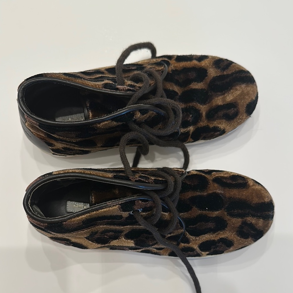 Dolce & Gabbana Brown and Black Sneakers with Animal Print pre owned